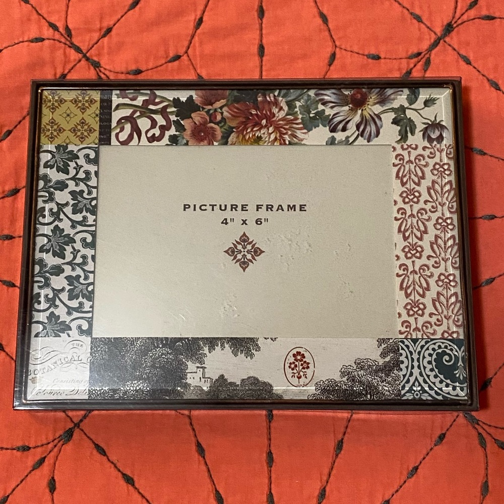 Fringe Studio Floral Collage Glass Picture Frame